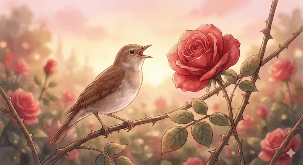 Tasavvufta bülbül ve gül aşkı sembolizmi.